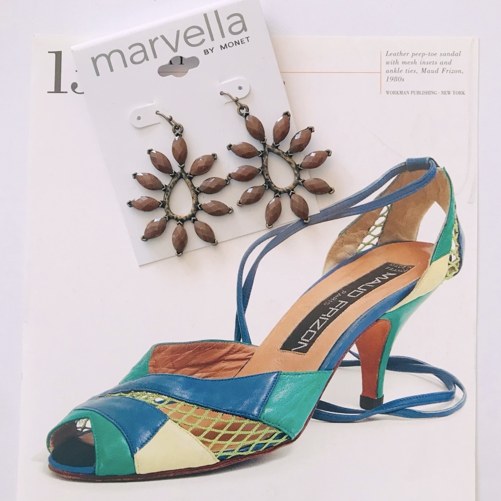 🌈New Marvella by Monet Brown Gemstone Earrings
